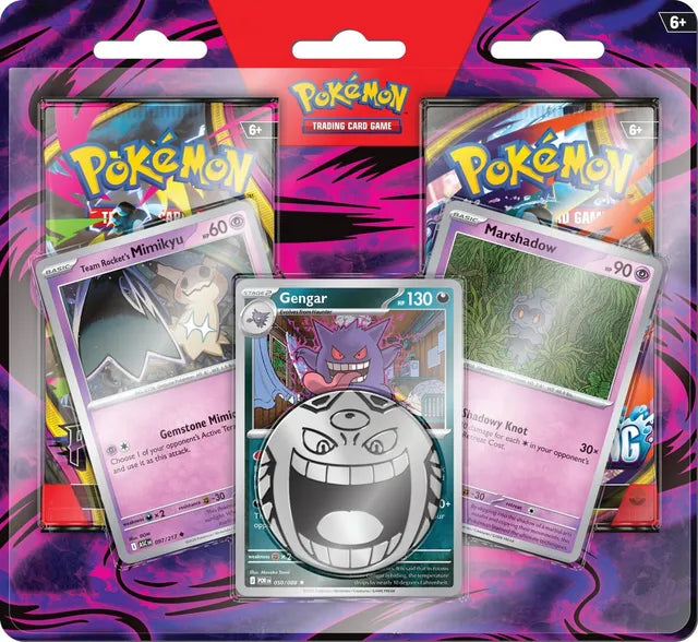 Pokémon TCG — Mega Evolution 2-Pack Blister: Gengar, Team Rocket’s Mimikyu & Marshadow