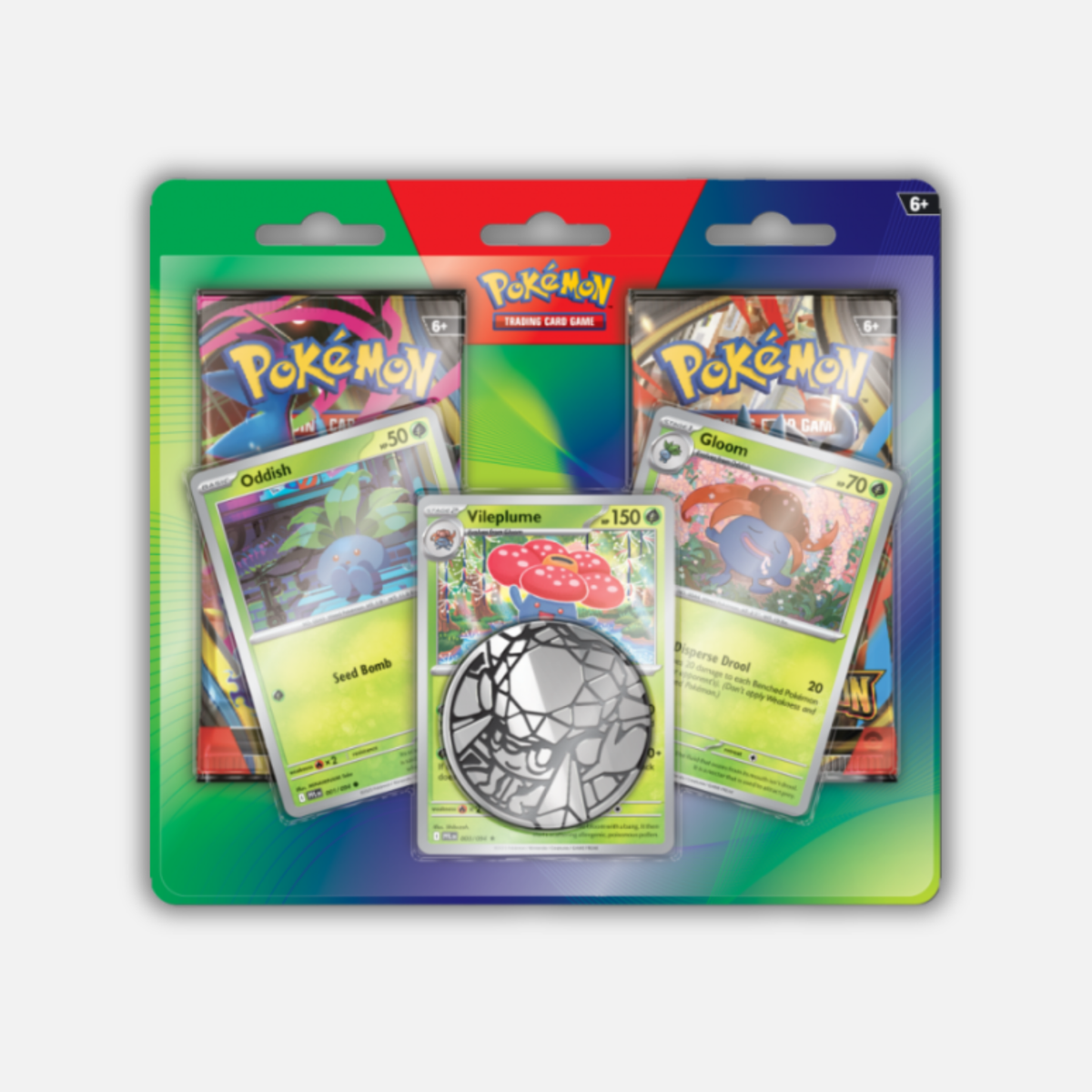 Pokémon TCG — Mega Evolution 2-Pack Blister: Vileplume, Comfey, Gloom & Oddish