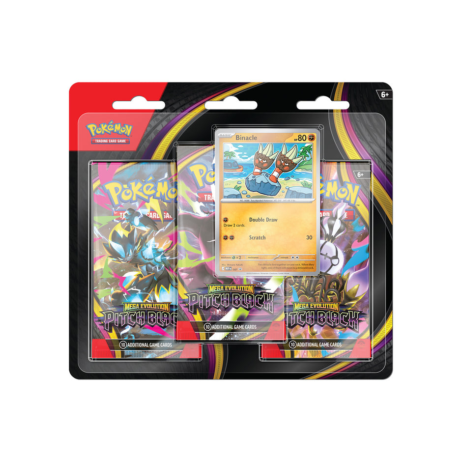 Pokémon TCG — Mega Evolution Pitch Black 3-Pack Blister: Binacle